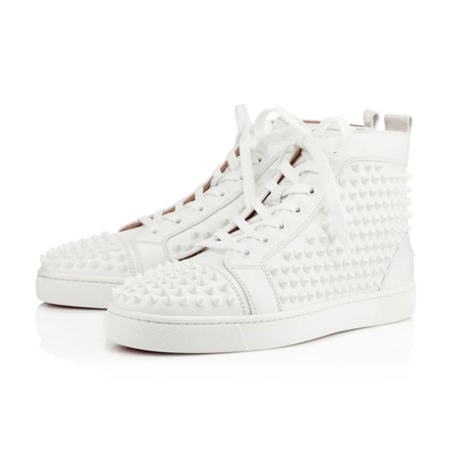 Christian Louboutin High-top Louis White/white Leather Sneaker