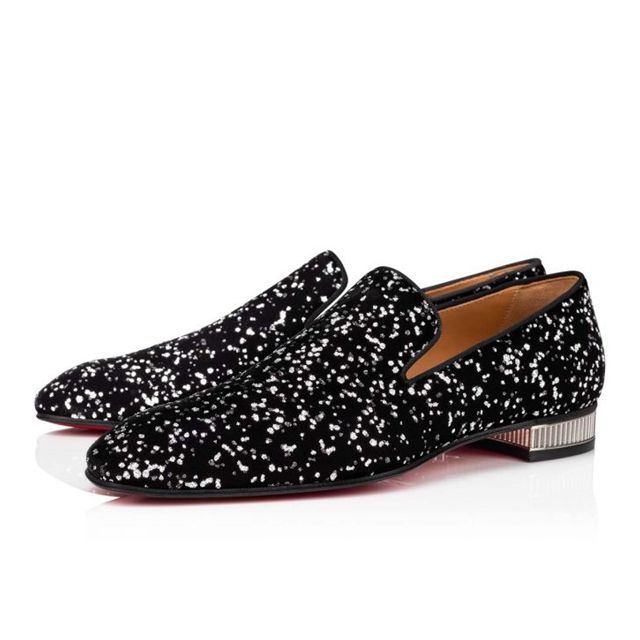 Christian Louboutin Loafers Colonnaki Black-silver Shoe
