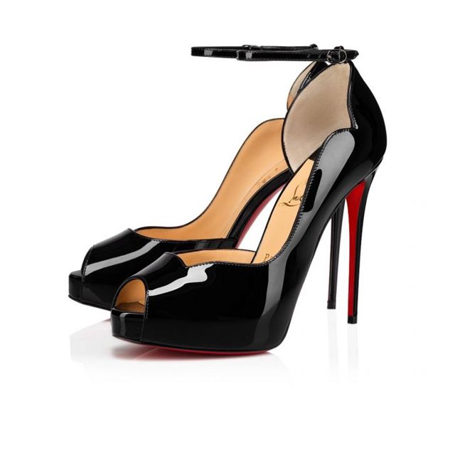 Christian Louboutin Platforms Private Number 120 mm Black Patent Leather