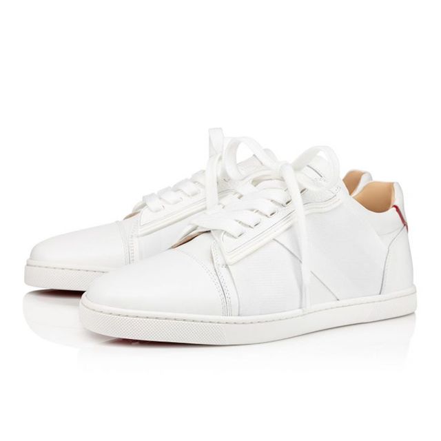Christian Louboutin Sneaker Elastikud Donna Version Bianco Leather