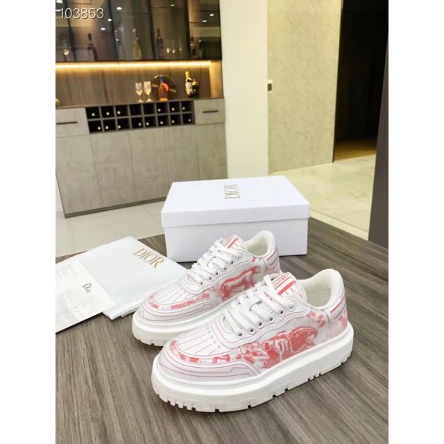 Dior Addict Sneaker Low Top White Red Rubber Fabrics