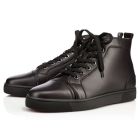 Christian Louboutin High-top Louis Spikes Black/black Calf Sneaker