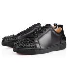 Christian Louboutin Men's Low-top Louis Junior SP Black/black Calf Sneaker