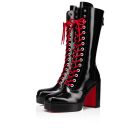 Christian Louboutin Tall Boot Stage Lace 110 mm Black Leather