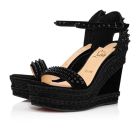 Christian Louboutin Wedge Madmonica 120 mm  Version Black Suede Leather