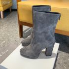 Dior D-Rise Suede Boots Gray 100mm
