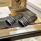 Dior Dway Slide Embroidered Metallic Thread Strass Black