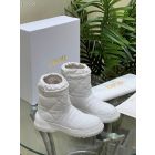Dior Frost Ankle Boot White Quilted Nylon Shearling
