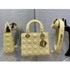 Dior Lady Dior Bag 20CM Yellow Cannage Lambskin