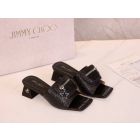 Jimmy Choo 45mm Slides Calf Leather Zipper Bag Black