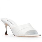 Manolo Blahnik Picoux 70mm Sandals White Lambskin
