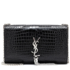 Saint Laurent Medium Kate Bag Tassel Black Croc-Embossed Leather