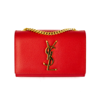 Saint Laurent Small Kate Bag Red Grained Leather