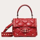 Valentino Candystud Mini Handbag Red Lambskin