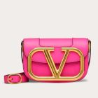 Valentino Small Supervee Crossbody Bag Azalea Leather