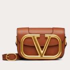 Valentino Small Supervee Crossbody Bag Brown Leather