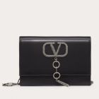 Valentino Vcase Black Chain Bag Swarovski Crystals