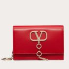 Valentino Vcase Small Chain Bag Red Calfskin
