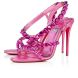 Christian Louboutin Sandal Spikita Strap 100 mm Conf/met Fuchsia/lin Conf Leather