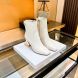 Dior Rhodes Heel Boot 8cm White  Calf Leather