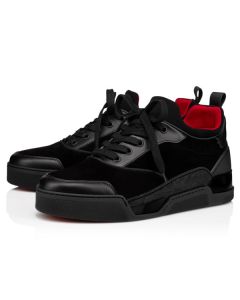Christian Louboutin Low-top Aurelien Black Veau Velours Sneaker